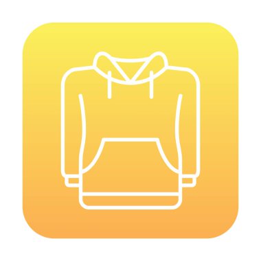 Basit kapüşonlu simge, vektör çizimi