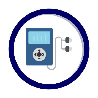 Mp3 Oynatıcısının düz vektör çizimi