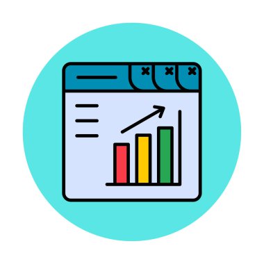 büyüme grafik simgesini, vektör çizim