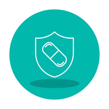 medical shield icon vector illustration 
