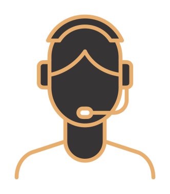 Vektör olarak Müşteri Hizmetleri Ajanı simgesi. logotype