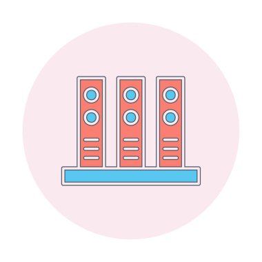 Ofis klasörleri simgesi, vektör illüstrasyonunu arşivle 