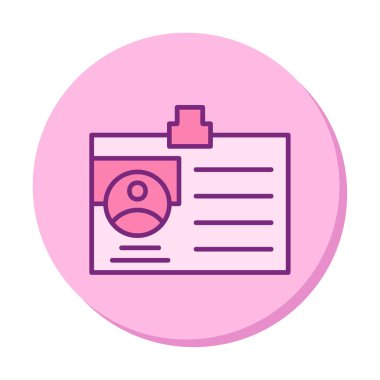 ID kart simgesi vektör illüstrasyonu                                  