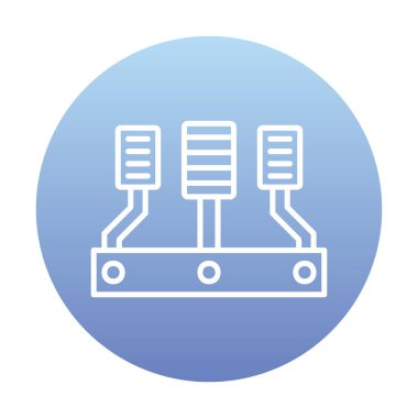 Araba Hızlandırıcı düz simgesi, vektör illüstrasyonu 