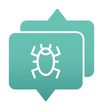 Konuşma balonu vektör resimlemesindeki hata simgesi 