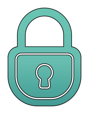 asma kilit web simgesi, vektör illüstrasyonu