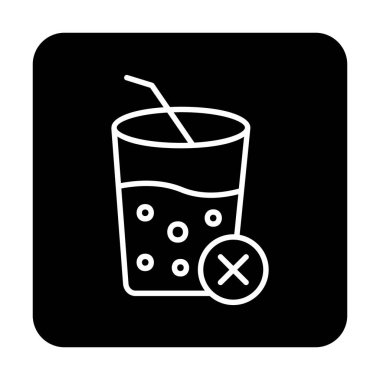 Meyve suyu işareti yok. Web simgesi basit illüstrasyon 