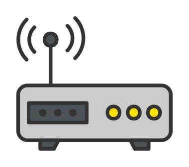 Basit Modem simgesi vektör illüstrasyonu