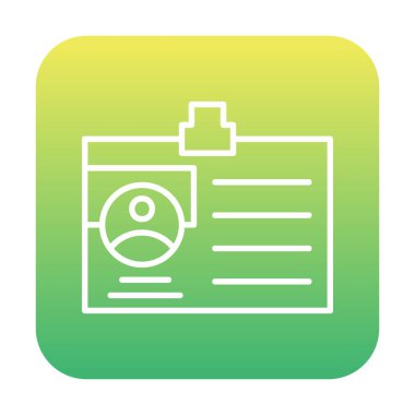 ID kart simgesi vektör illüstrasyonu                                  