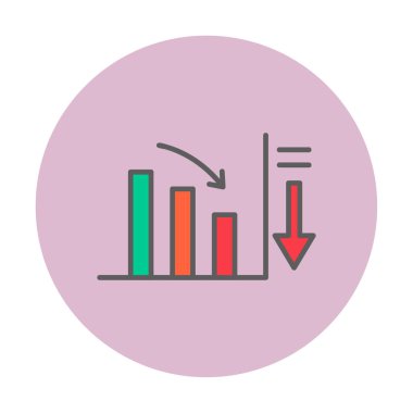 Basit grafik simgesi, vektör illüstrasyonunu azalt