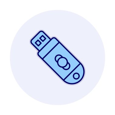 usb flash disk simgesinin vektör çizimi 