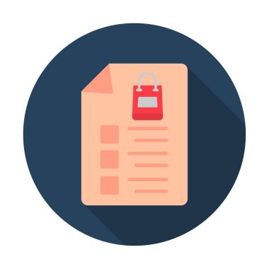 Alışveriş listesi simgesini, illüstrasyon vektör 