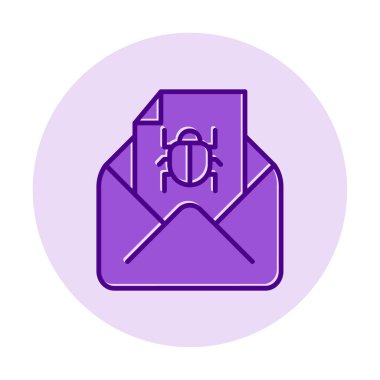 Basit çöp posta harfi simgesi, vektör illüstrasyonu