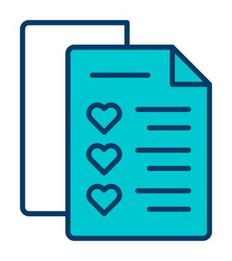 Dilek listesi. Web simgesi basit illüstrasyon 