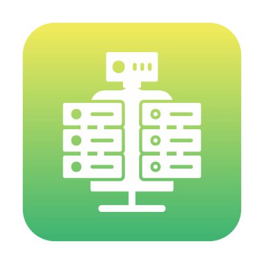 Ağ sunucu simgesinin vektör illüstrasyon tasarımı