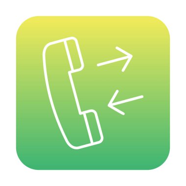 Düz telefon. simge illüstrasyonu  