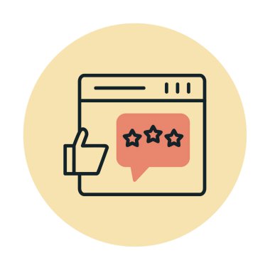 Basit düz geribildirim simgesi vektör illüstrasyon tasarımı