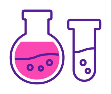 Matara ikonu. Laboratuvar ekipmanları. vektör illüstrasyonu.                     