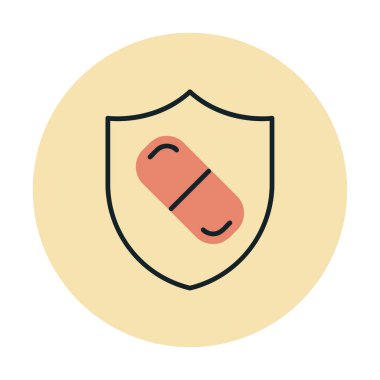 medical shield icon vector illustration 
