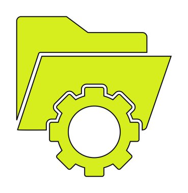 Basit Veri Yönetimi simgesi, vektör illüstrasyonu