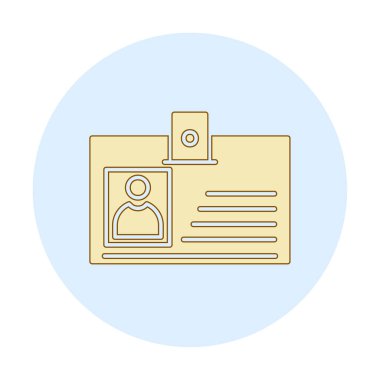 ID kart simgesi vektör illüstrasyonu                                  