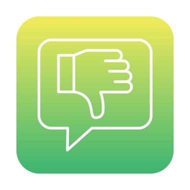 Hoşlanmıyorum. Web simgesi basit illüstrasyon 