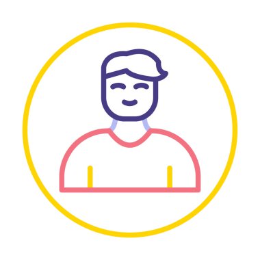 Profil simgesi vektör illüstrasyonu