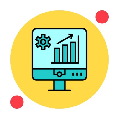 Pazar analiz simgesi vektör illüstrasyonu