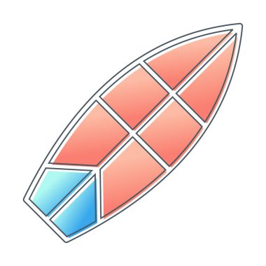 sörf tahtası vektör illüstrasyonu modern simge