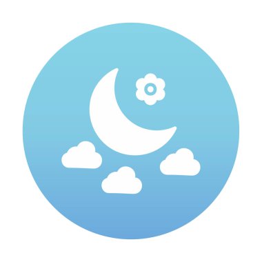 Ay simgesi, vektör illüstrasyonu basit tasarım