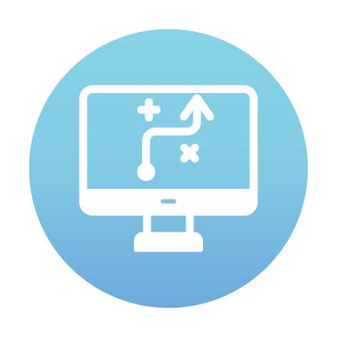 Basit Strateji simgesi, vektör illüstrasyonu