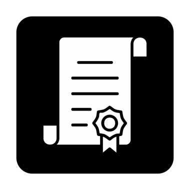 Sertifika vektör simgesi modern basit illüstrasyon                                 