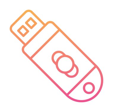 usb flash disk simgesinin vektör çizimi 