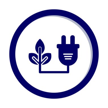 Basit Biyokütle eko enerji simgesi, vektör illüstrasyonu