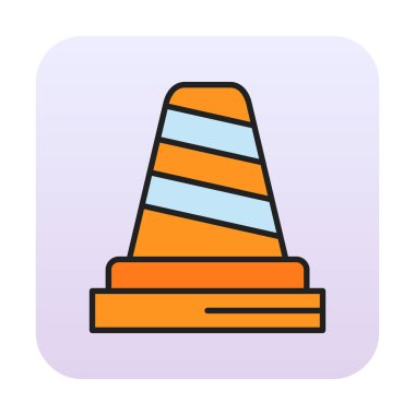 Trafik konisi vektör resimleme tasarımı