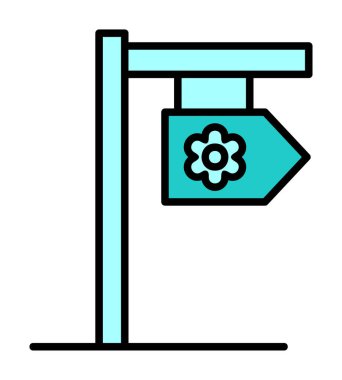 Tabela düz simgesi, vektör illüstrasyonu