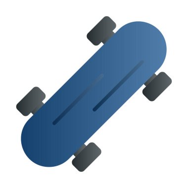 Basit kaykay simgesi, vektör illüstrasyonu