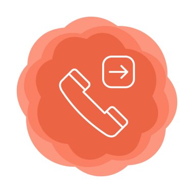 Giden telefon simgesi vektör illüstrasyonu 