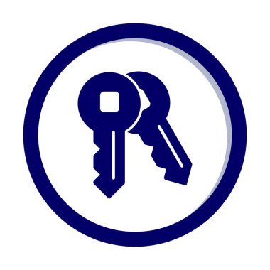 anahtar simgesi. düz dizayn. vektör illüstrasyonu 