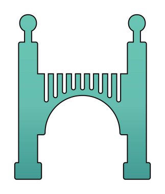 köprü düz simgesi, vektör illüstrasyon tasarımı 