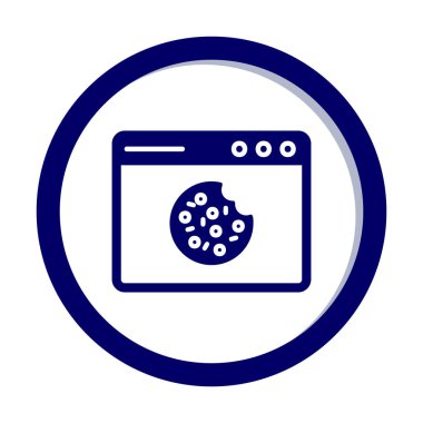 Basit Web Kurabiyeleri simgesi, vektör illüstrasyonu