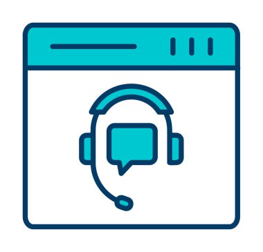 Modern Çevrimiçi Online Destekleyici element tasarımının vektör illüstrasyonu                            