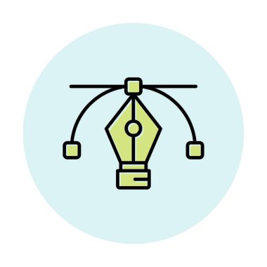 Basit kalem aracı simgesi, vektör illüstrasyonu