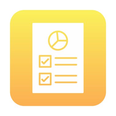 Çalışma Raporu simgesinin vektör illüstrasyonu