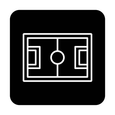 Basit düz futbol ikonu vektör illüstrasyonu