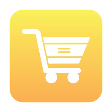  Alışveriş arabası simgesi, vektör çizimi basit tasarım