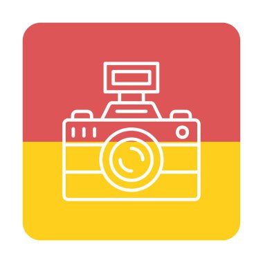 fotoğraf makinesi ikon vektör illüstrasyonu                      