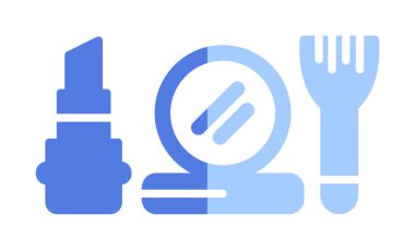 Makyaj araçları web simgesi, vektör illüstrasyonu