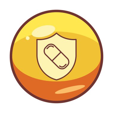 medical shield icon vector illustration 