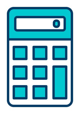 Hesap makinesi. Web simgesi basit illüstrasyon